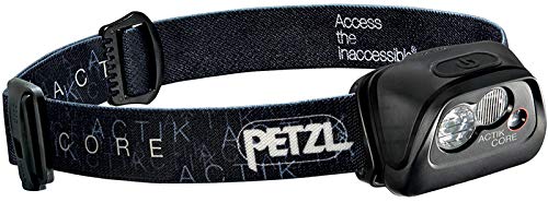 PETZL - ACTIK CORE Headlamp, 450 Lumens, Rechargeable, with CORE Battery, Black